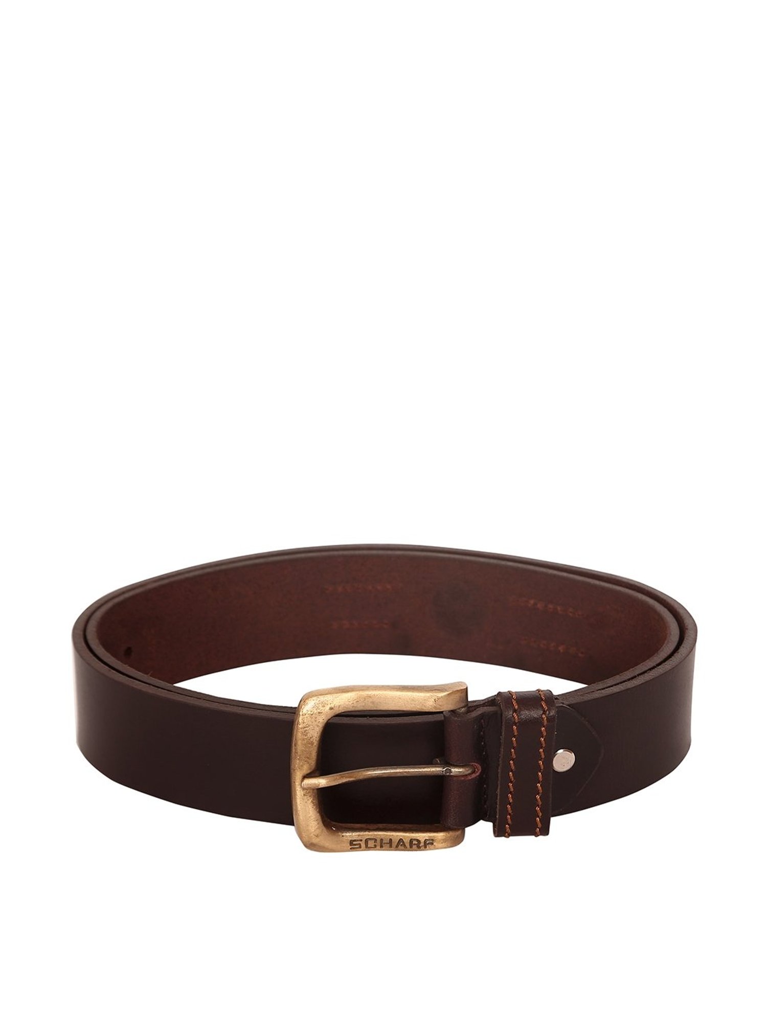 Scharf Brown Leather Waist Belt For Men