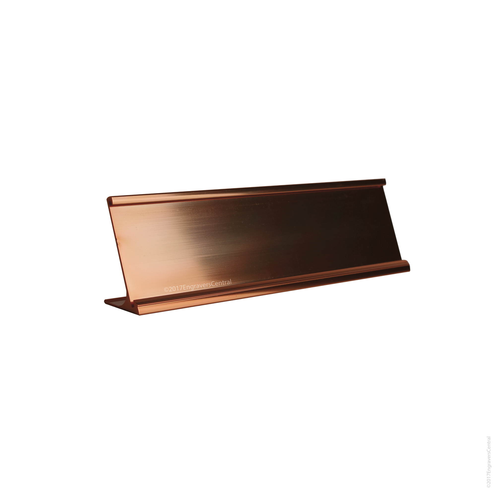 2x8 Office Desk or Tabletop Gold Name Plate Holder - Fits Standard Size 2x8 NamePlates (Not Included)