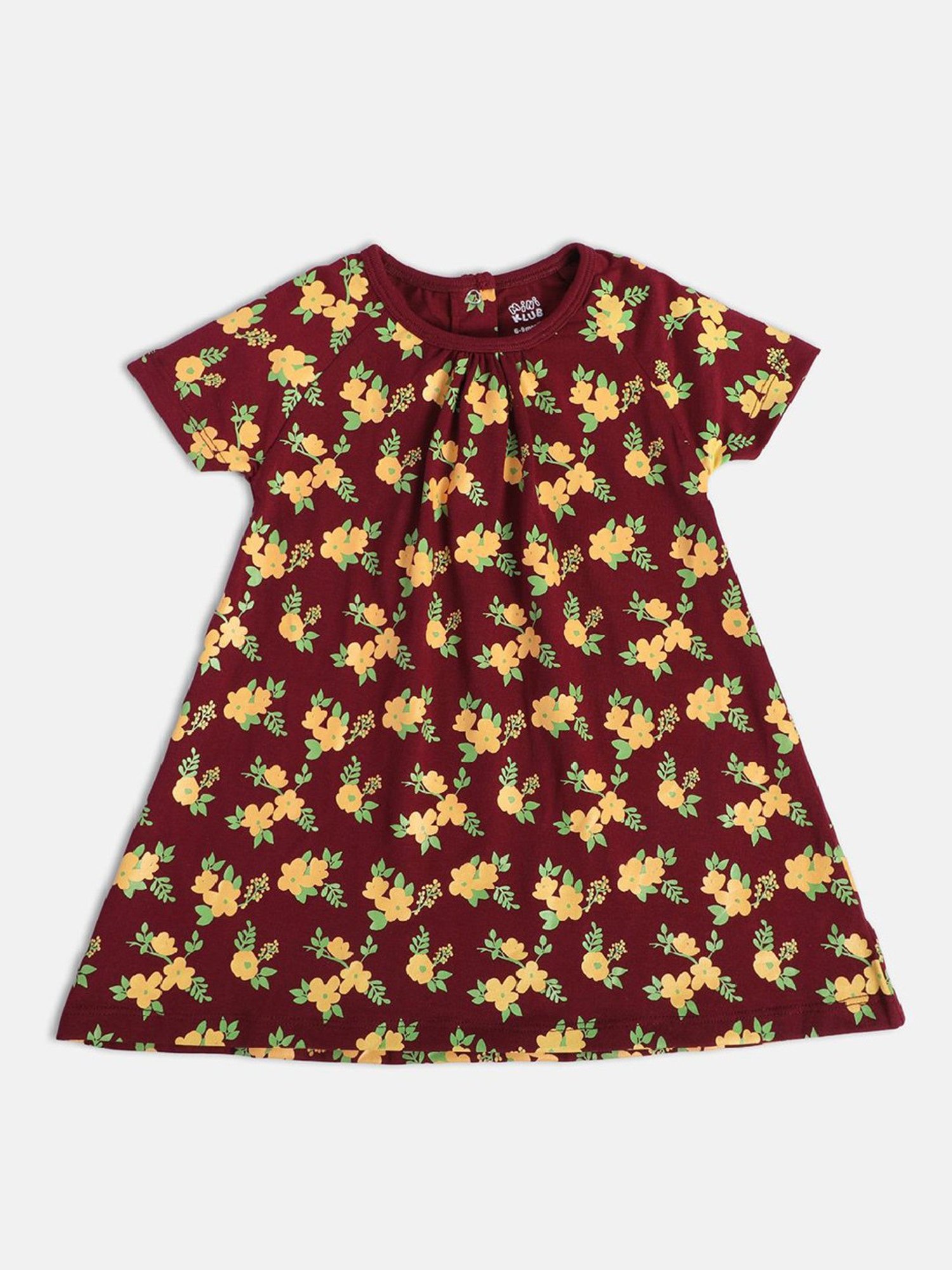 Nauti Nati Kids Blue Embroidered Dress