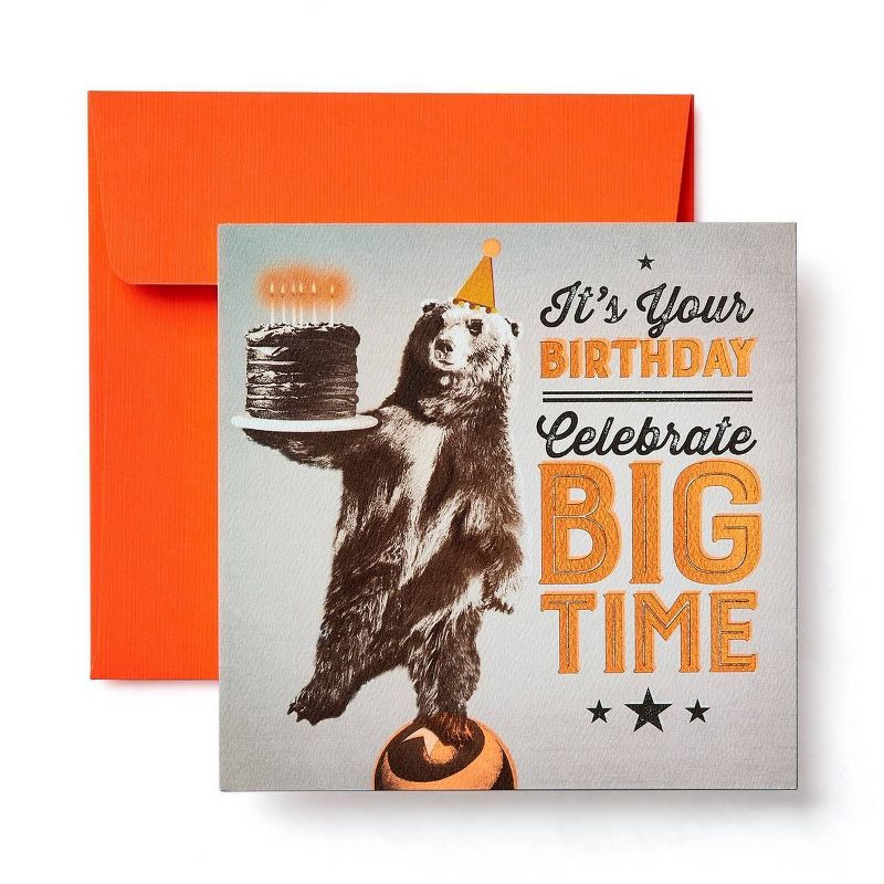 Birthday Card Funny Bear