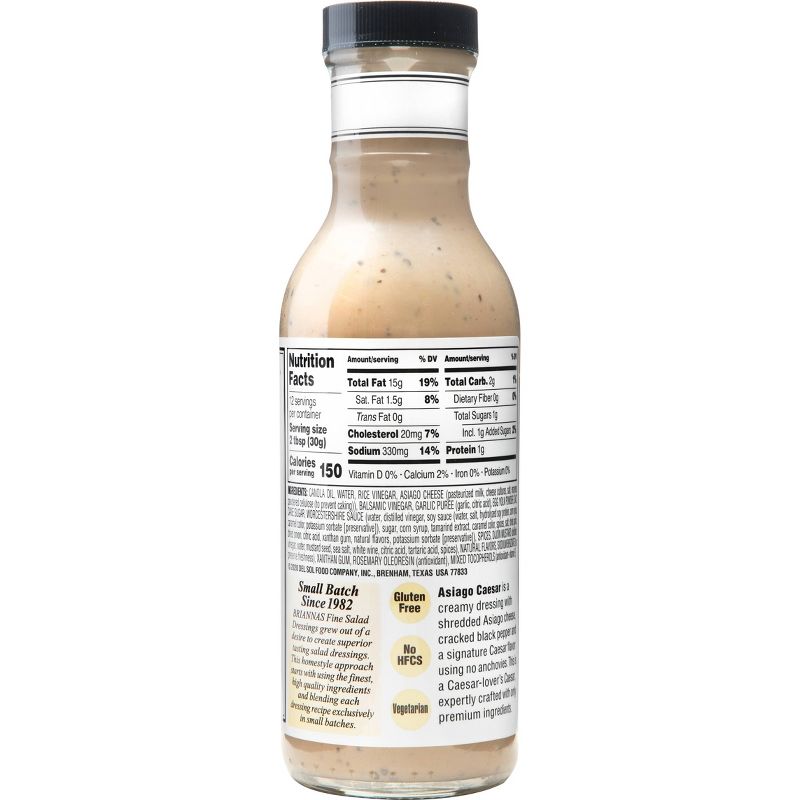 Brianna's Asiago Caesar Dressing - 12fl oz