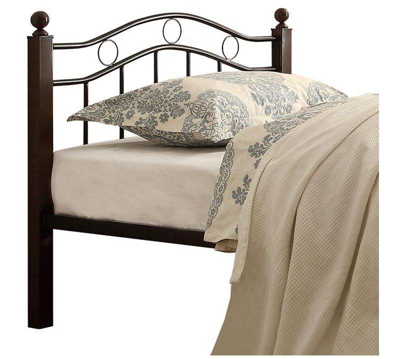 Homelegance Twin Size Averny Metal Platform Bed Frame and Storage Space Below with Headboard and Footboard, Black