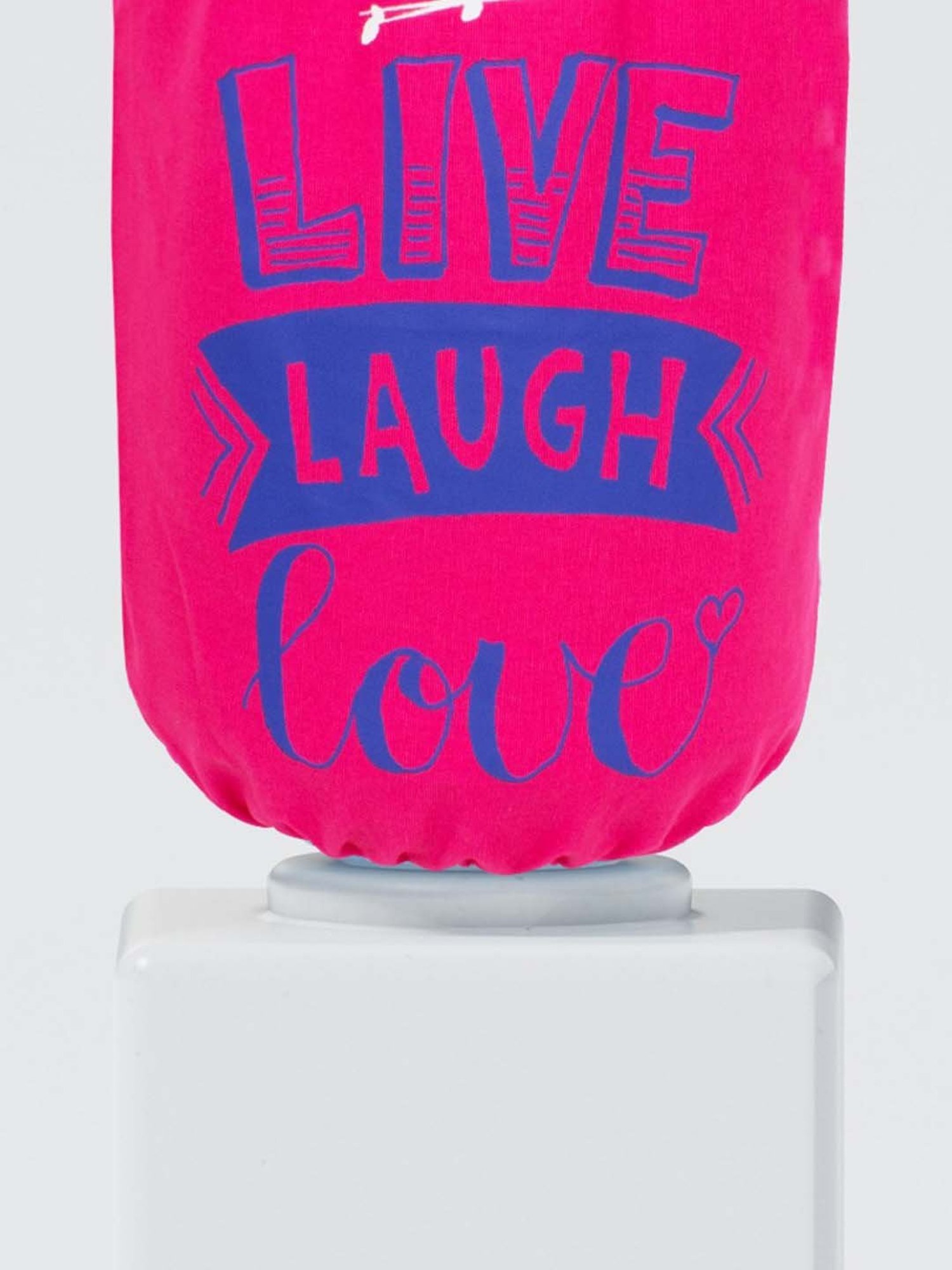 Swayam Pink & Blue Cotton 20 Litre Water Dispenser Bottle Cover - Set of 1