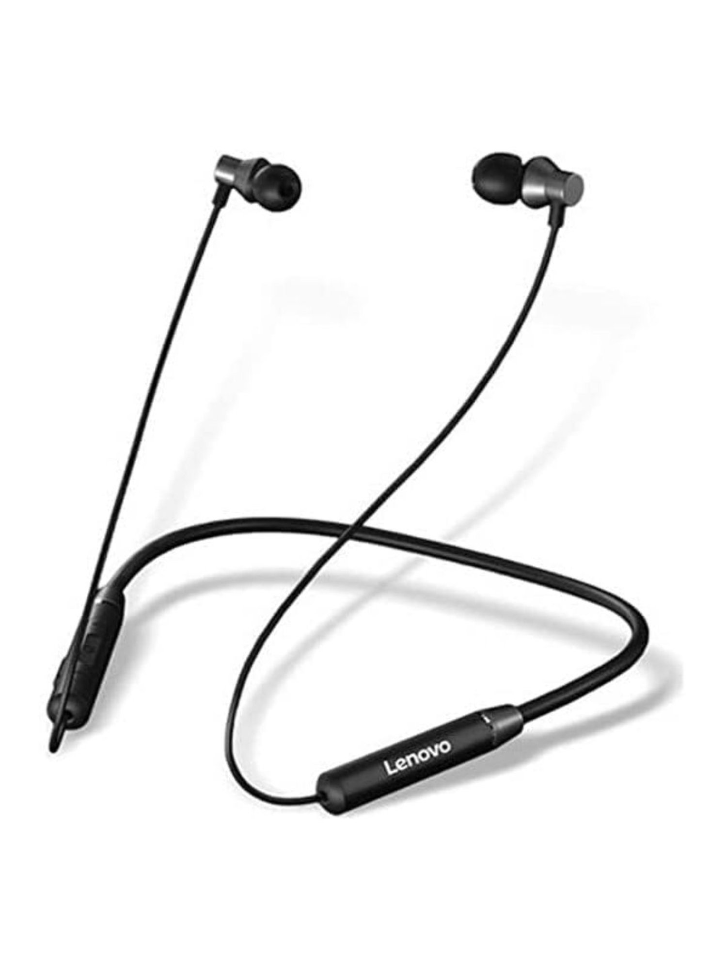 Lenovo QE03 Neckband with Mic (Black)