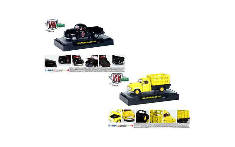 Auto Trucks Release 21A 1951 Studebaker 2R 2pc Cars Set W/CASES 1/64 Diecast Model Cars by M2