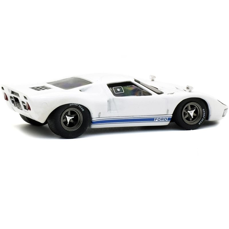 1966 Ford GT40 White with Blue Stripes 1/43 Diecast Model Car by Solido