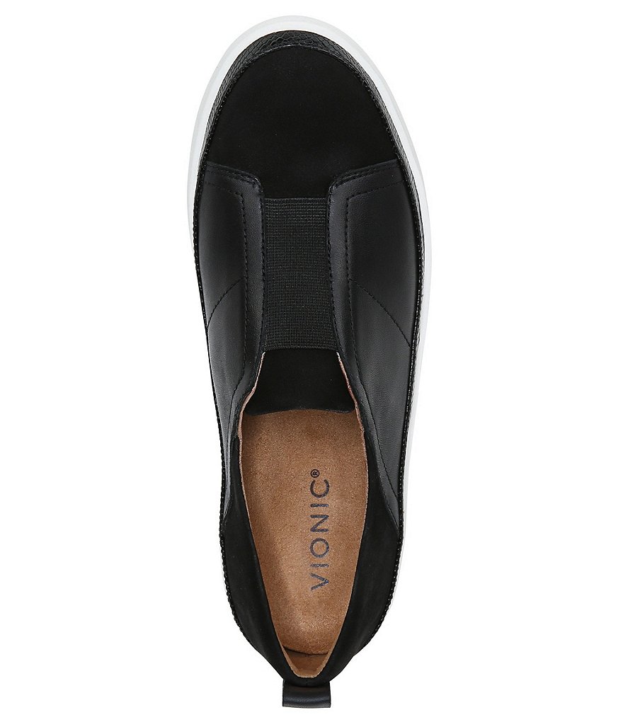 Vionic Zinah Leather Slip-On Sneakers