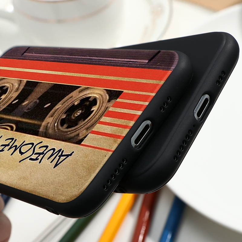 Vintage Cassette tape retro style For iPhone 7 8 Plus X XR XS 11 12 Pro Max 12 mini SE 6 6s soft silicone Phone case cover shell