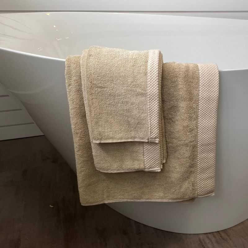 3pc Eco Melange Rayon from Bamboo Cotton Bath Towel Set Charcoal - BedVoyage