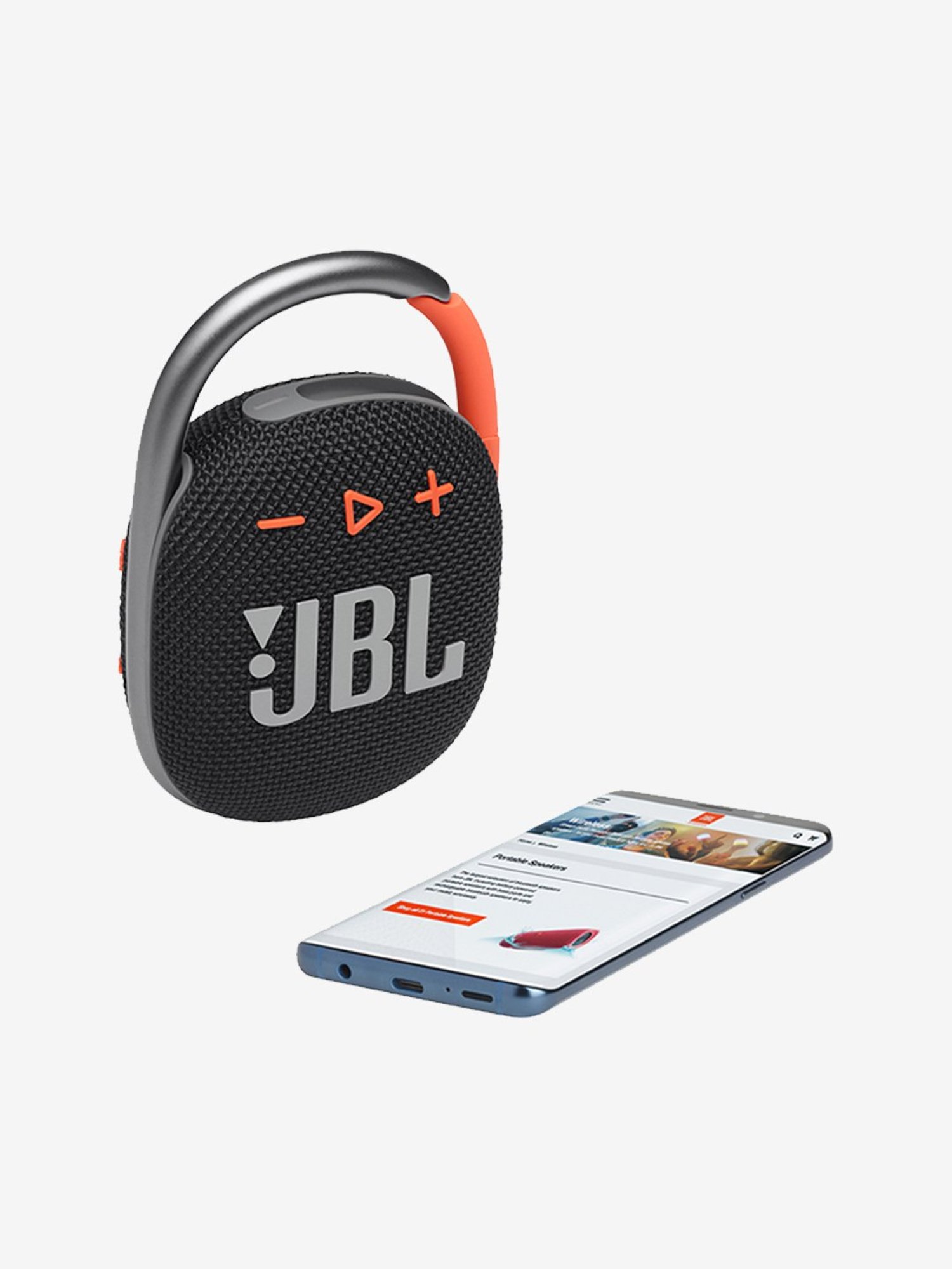 JBL Clip 4 Ultra-Portable IP67 Water & Dustproof Bluetooth Speaker (Black & Orange)