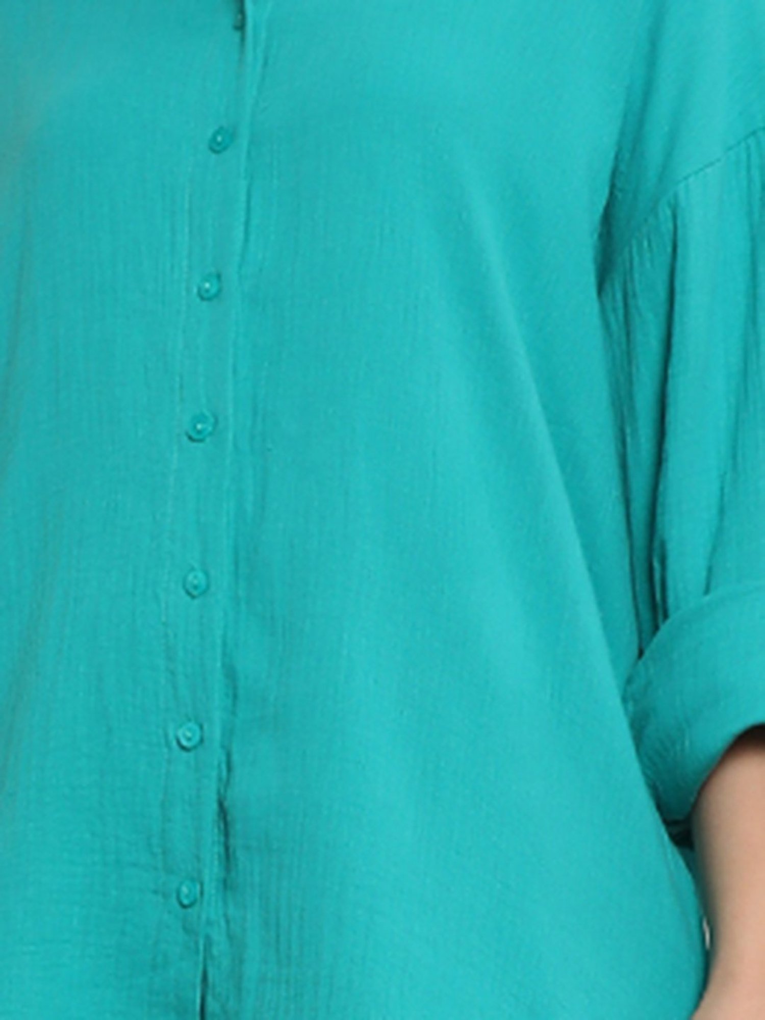 High Star Teal Cotton Shirt With Pants