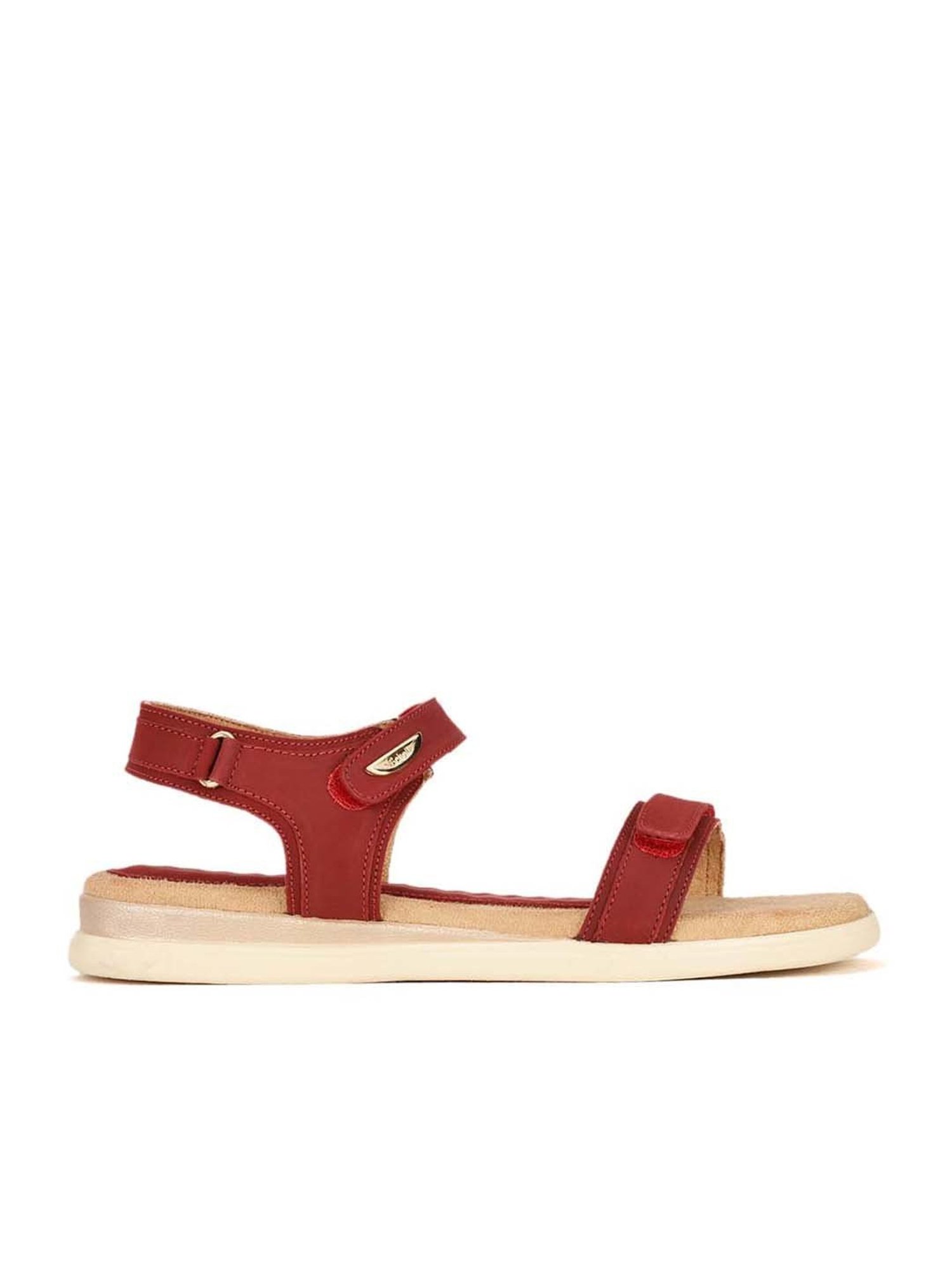 Scholl by Bata Women's Red Ankle Strap Sandals