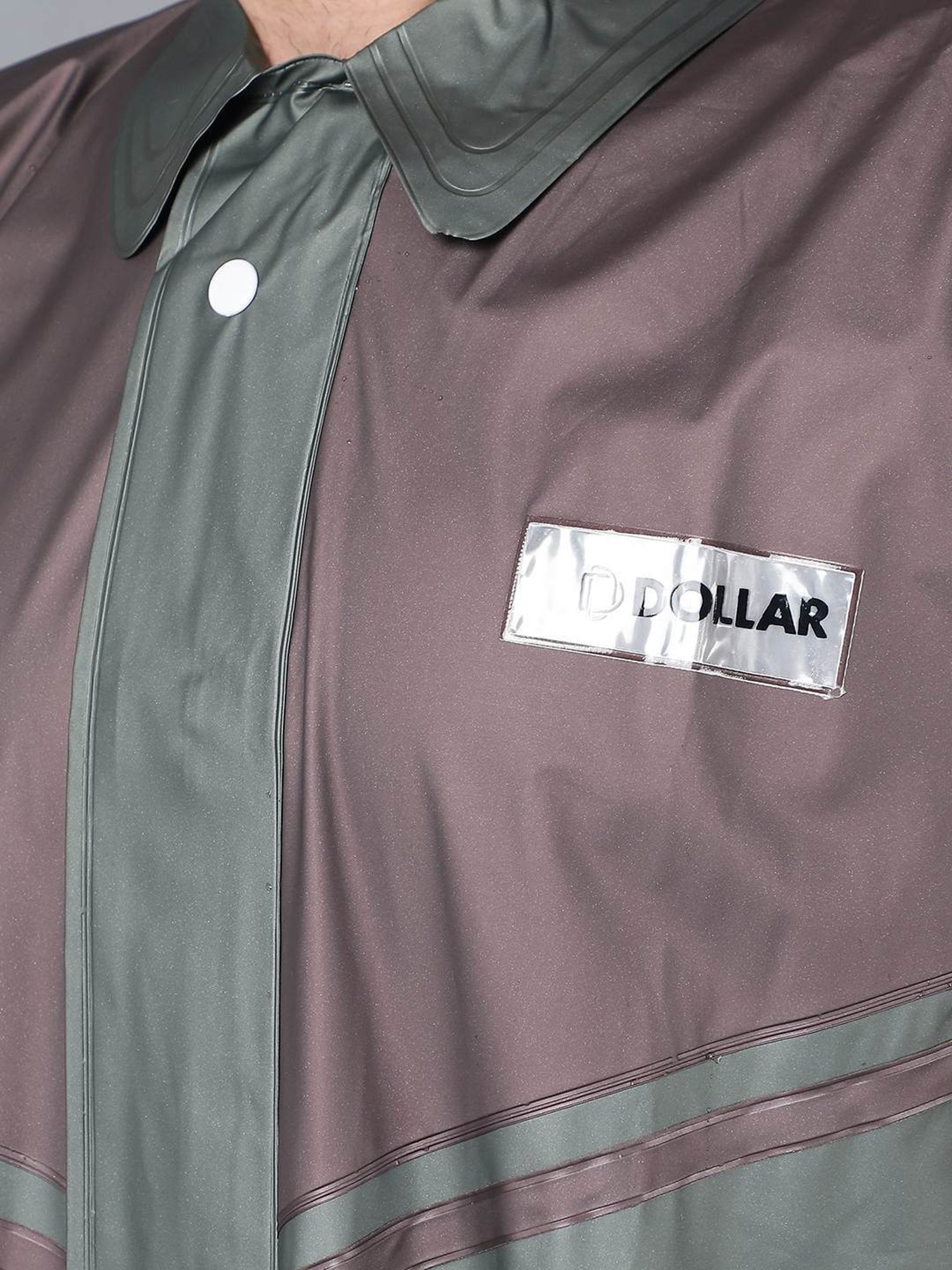 Dollar Green Regular Fit Colour Block Rainwear Jacket