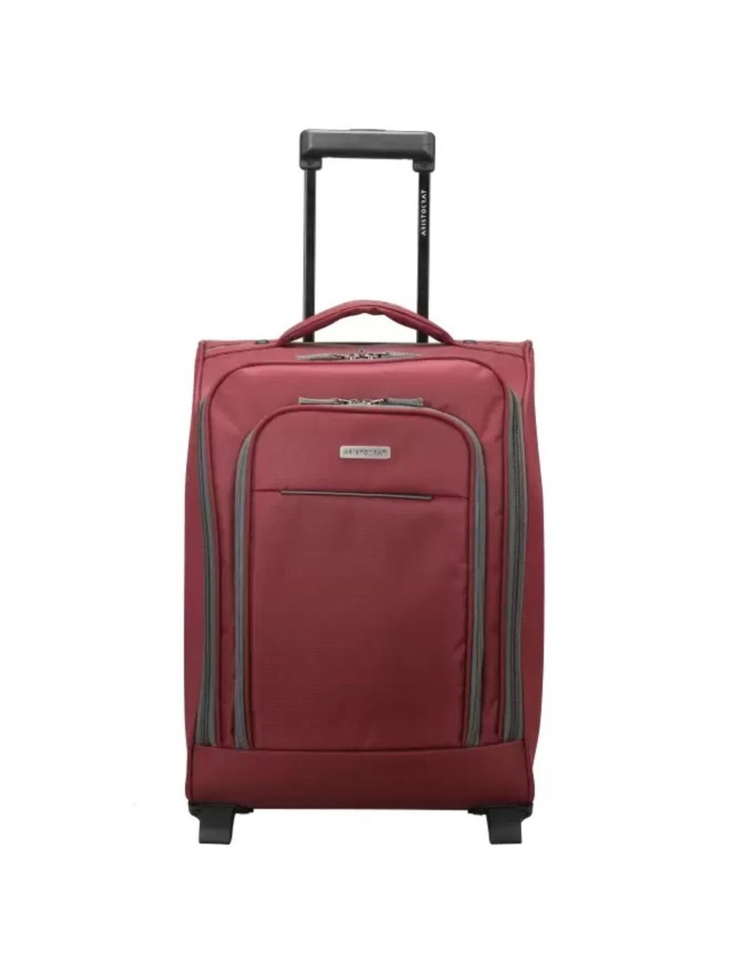Aristocrat Drive Red Solid Soft Cabin Trolley Bag - 28 Cm