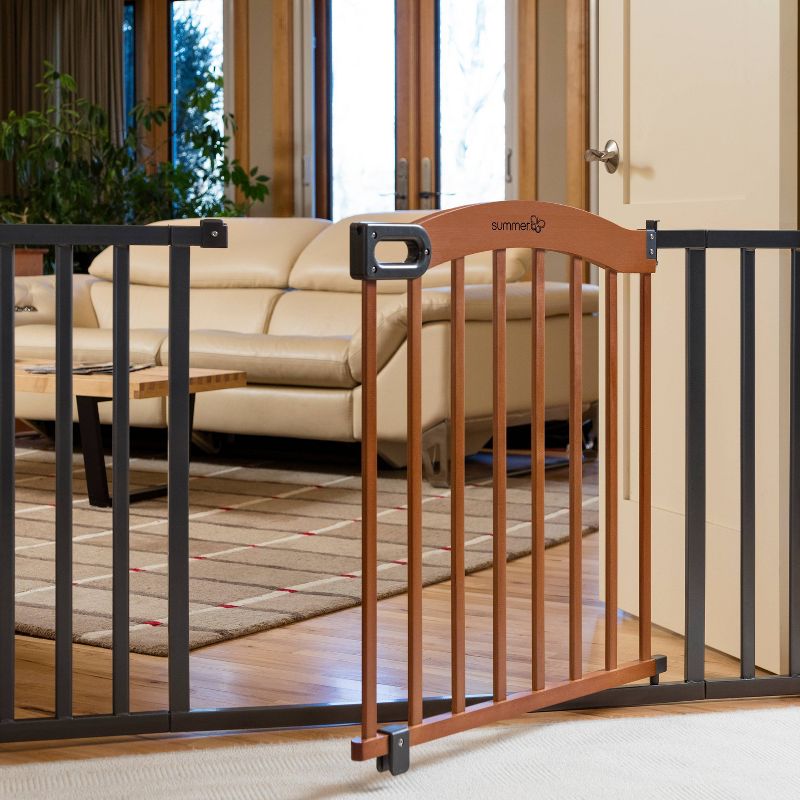 Summer Infant Decorative Wood & Metal Extra-Wide Pressure Mounted Gate