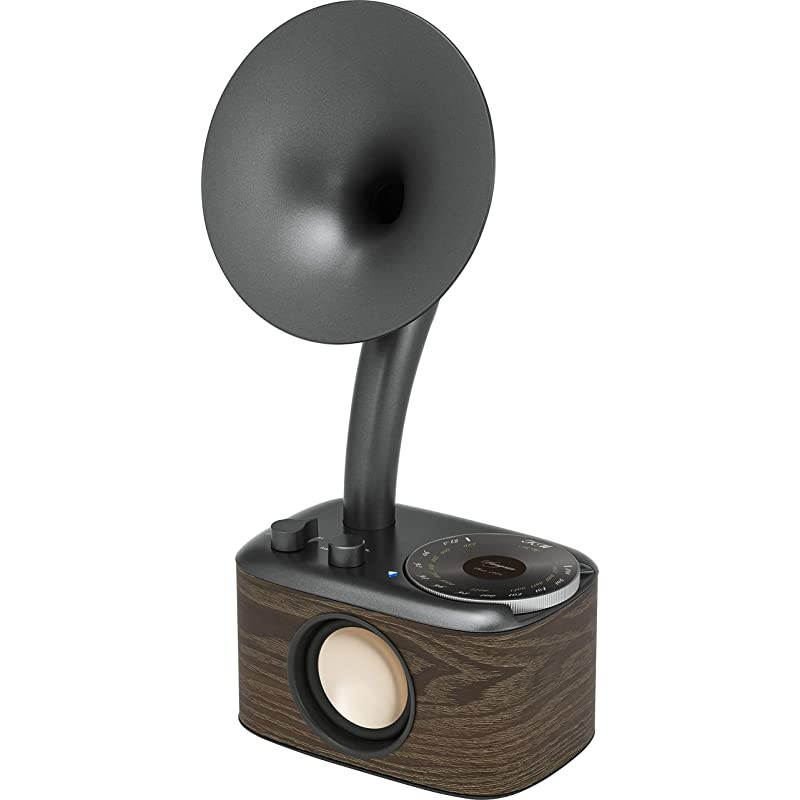 CP100 AM FM Retro Gramophone Radio with Bluetooth Speaker and AuxInput