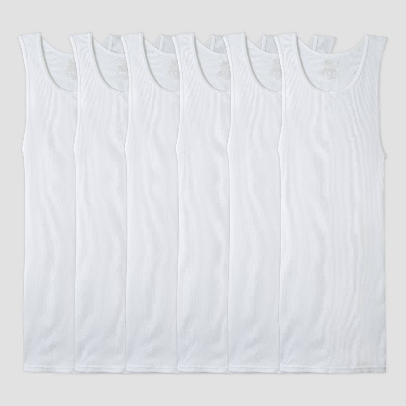 Fruit of the Loom Men's 6pk A-Shirt -White