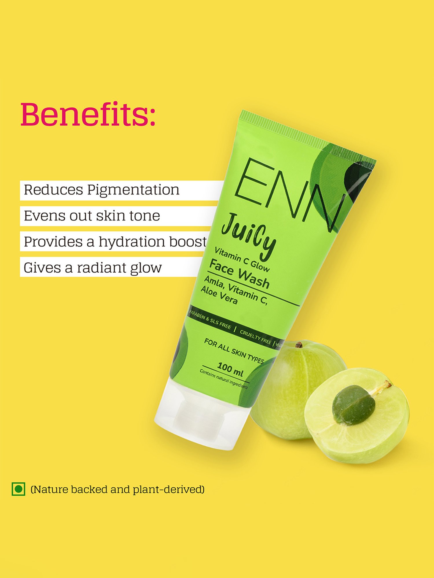 ENN Juicy Vitamin C Glow Face Wash - 100 ml