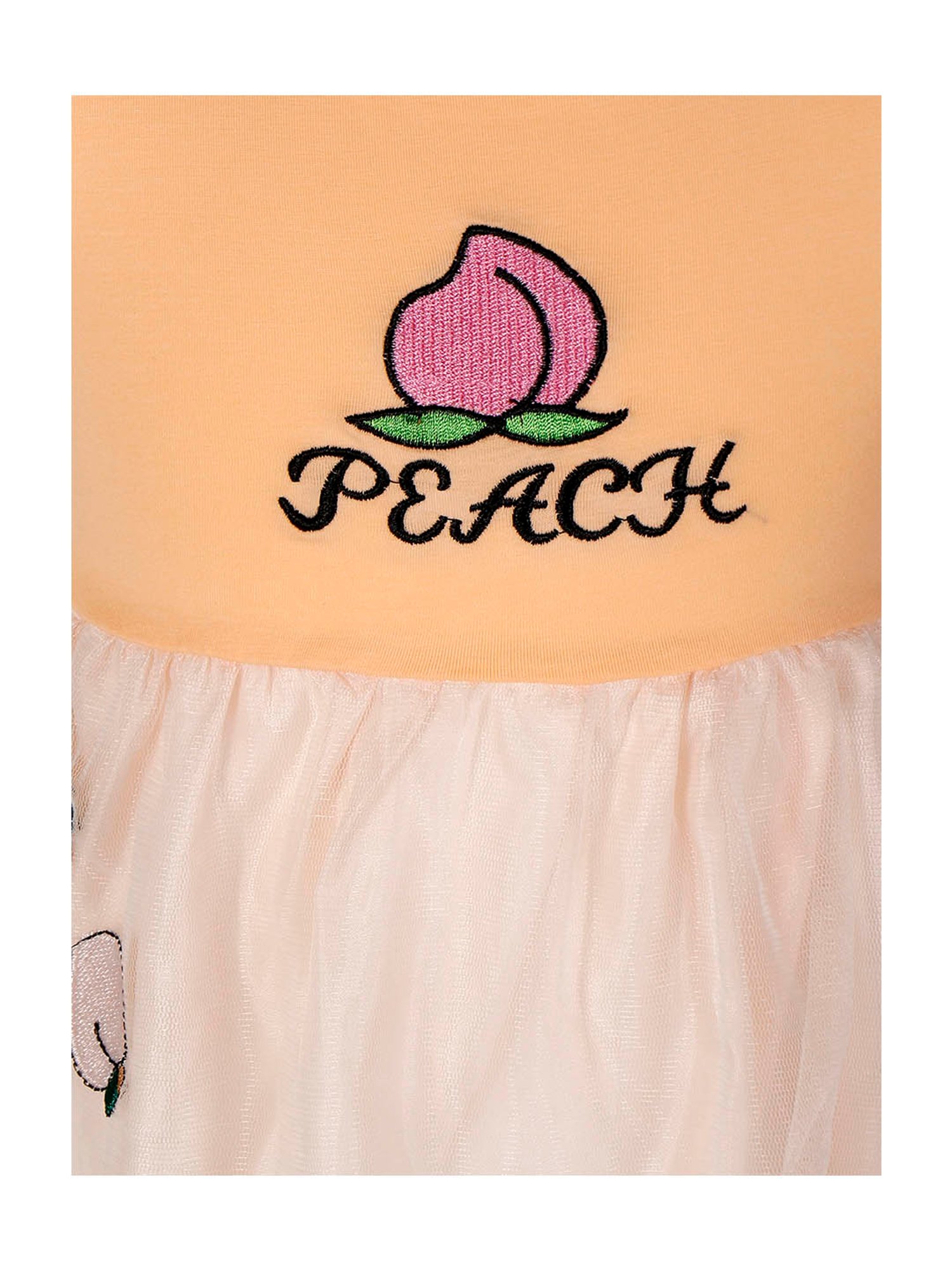 Passion Petals Kids Peach Printed Dress