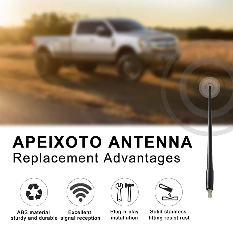 Radio Antenna 13inch for 20072018 Jeep Wrangler JK JL Replaces A1JJEP175064351AB Flexible Rubber Antenna