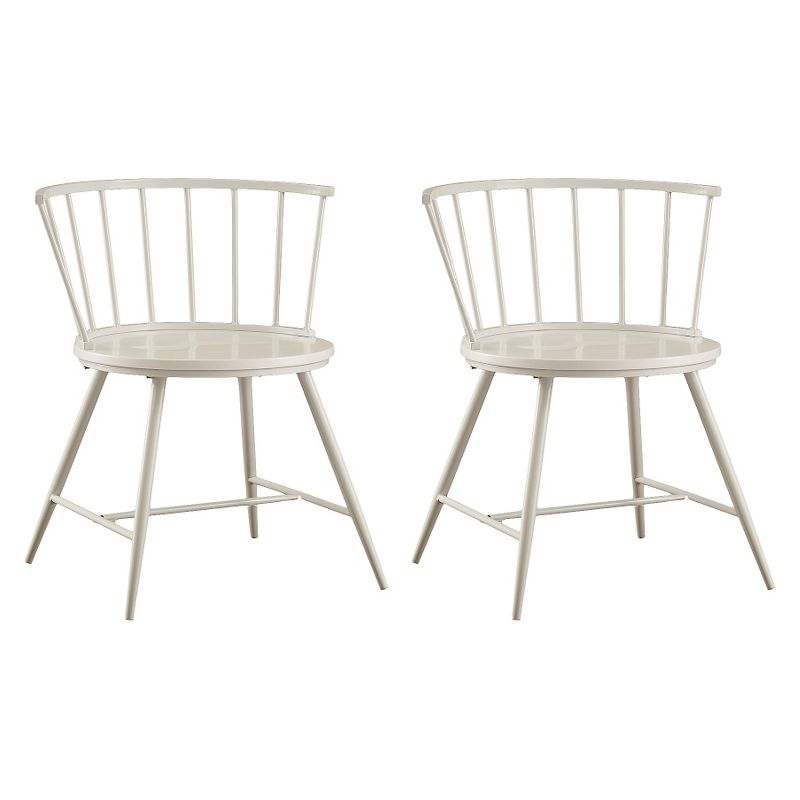 Set of 2 Norfolk Low Windor Dining Chair Wood/White - Homelegance