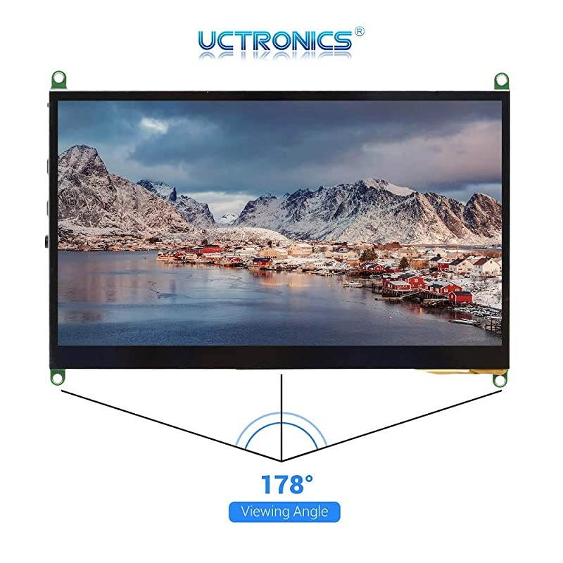 7 Inch IPS Touchscreen for Raspberry Pi with Prop Stand 1024&times;600 Capacitive HDMI LCD Monitor Portable Display for Raspberry Pi 4 3 B+ Windows 10 8 7 Free Driver