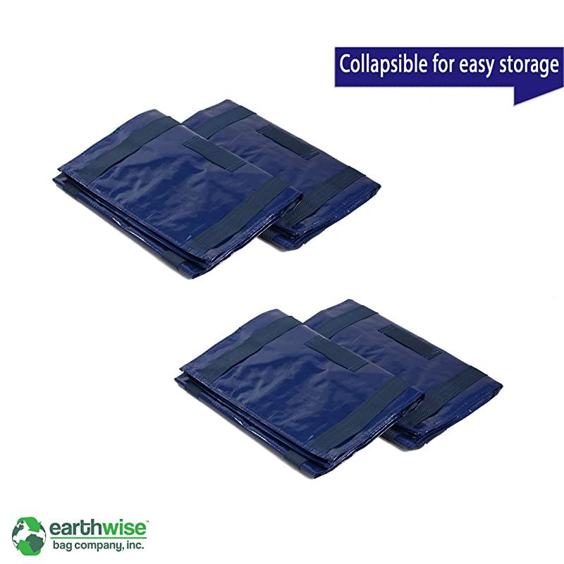 Extra Large Heavy Duty Reusable Storage Bags Moving Bag wZipper Closure Set of 4 Extra Backpack Carrying Handles Compatible with IKEA Frakta Hand Carts Storage Boxes Bins Cubes