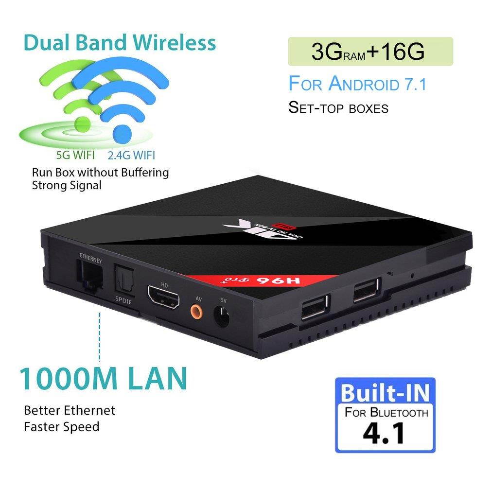 H96 pro+ Portable Size Home Smart TV Box Tops S912 Octa Core 3+16G Dual Band Wireless WIFI Media Player for Android