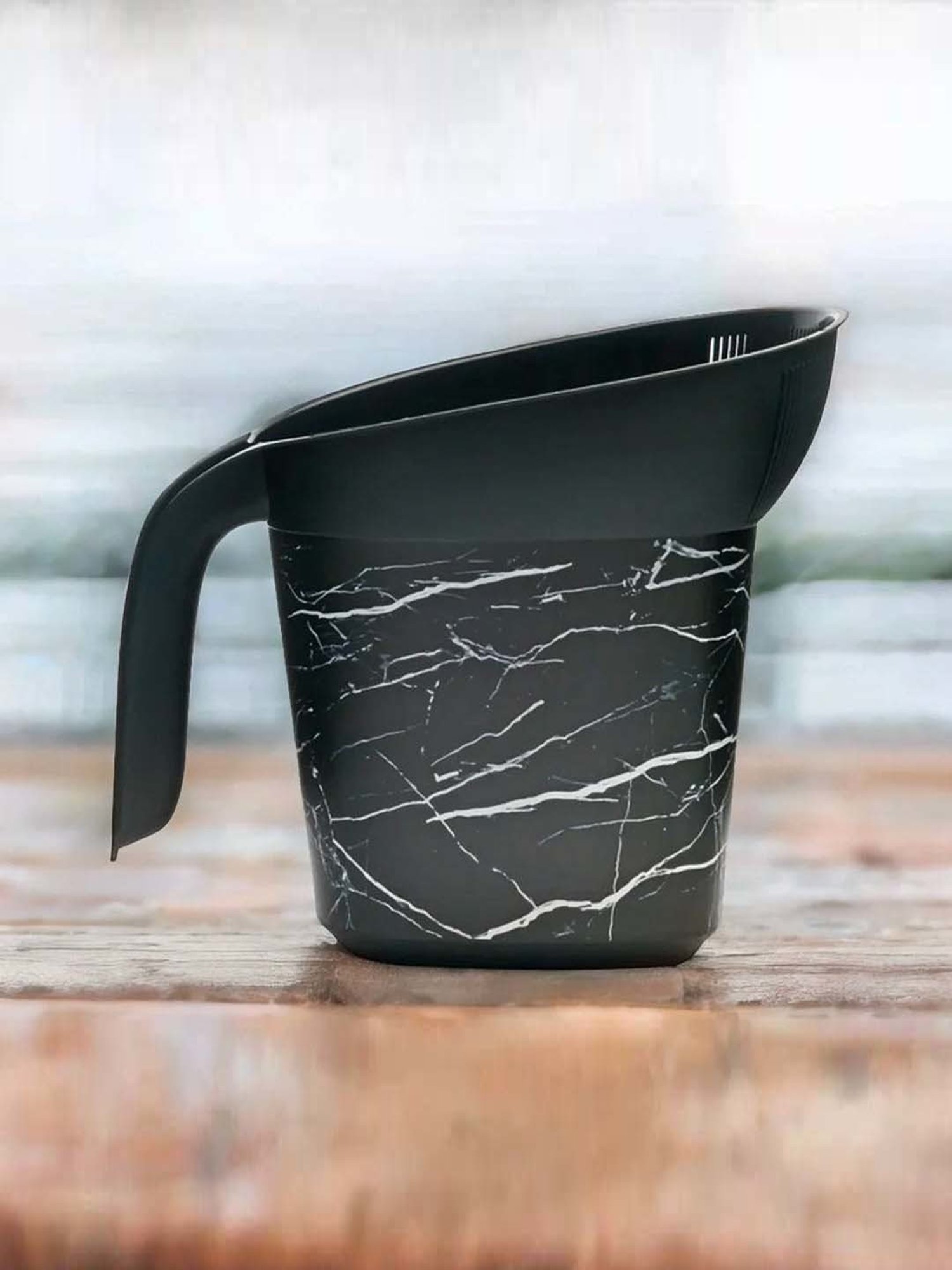 @home Nilkamal Black Polypropylene Multipurpose Rice Strainer