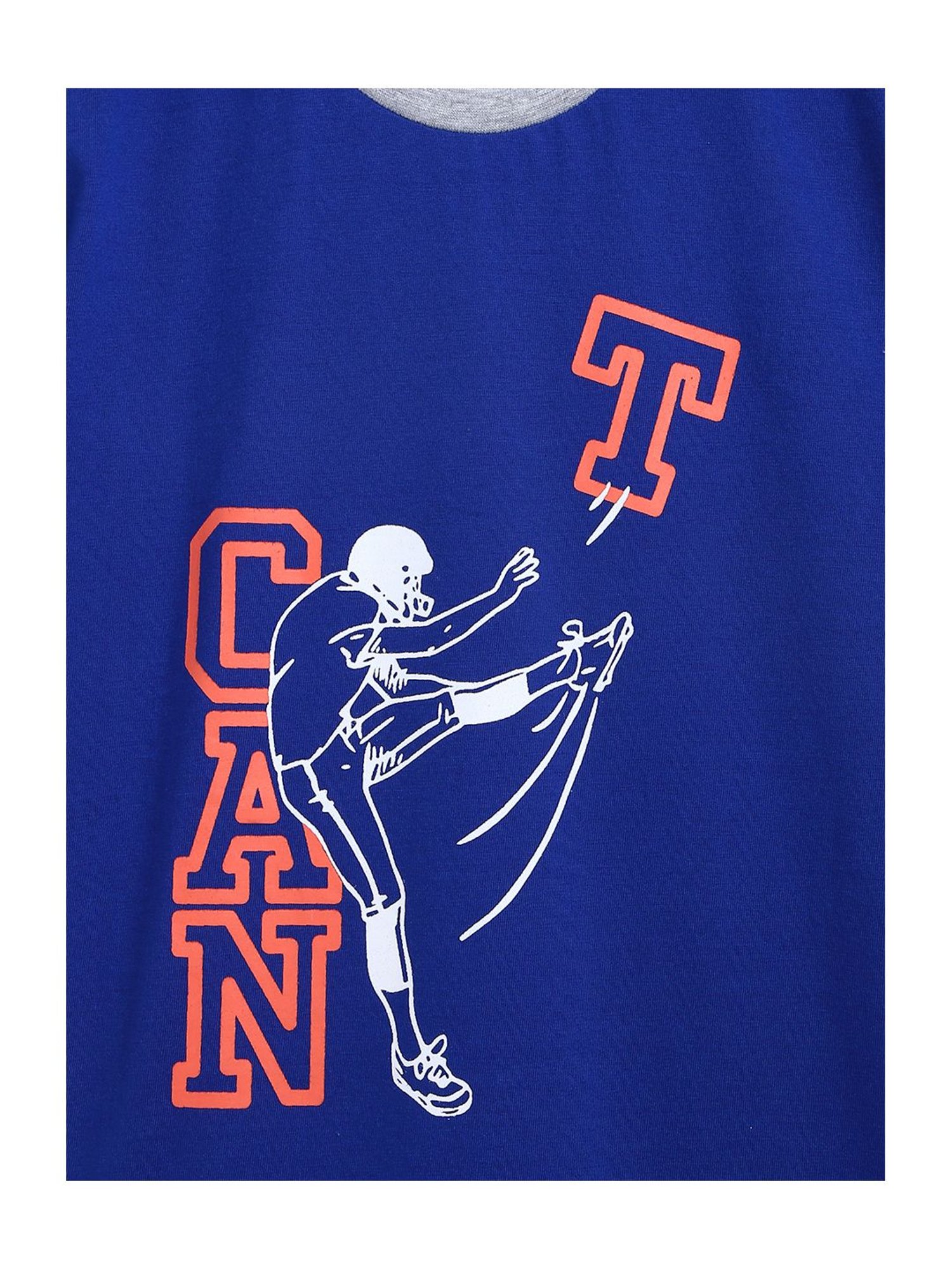 Li'l Tomatoes Kids Royal Blue & Green Cotton Graphic Print T-Shirt - Pack of 2