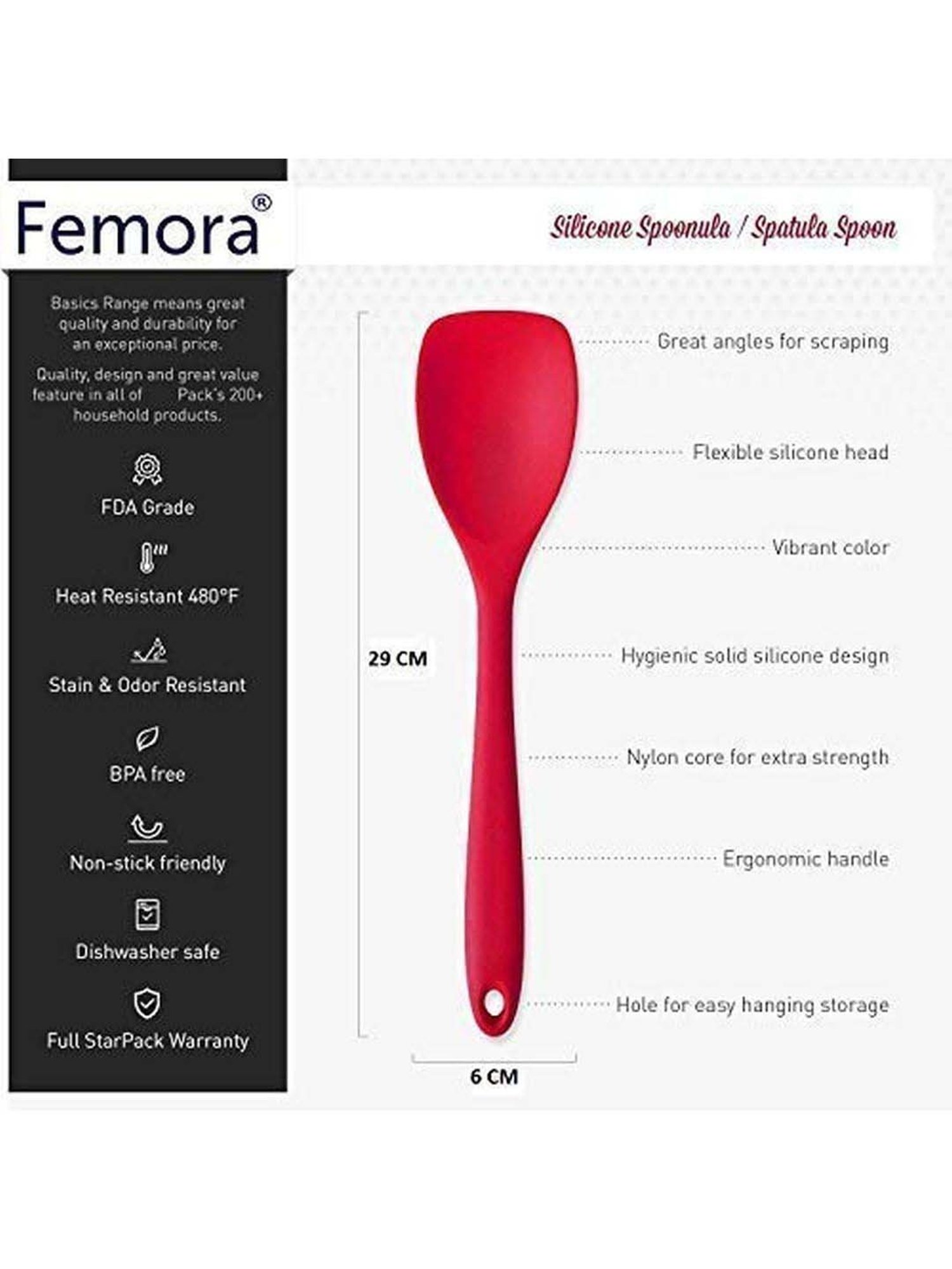 Femora Borosilicate Glass Microwave Safe Serveware Set with Spoon (2.1 L & 1.55 L) - Set of 3