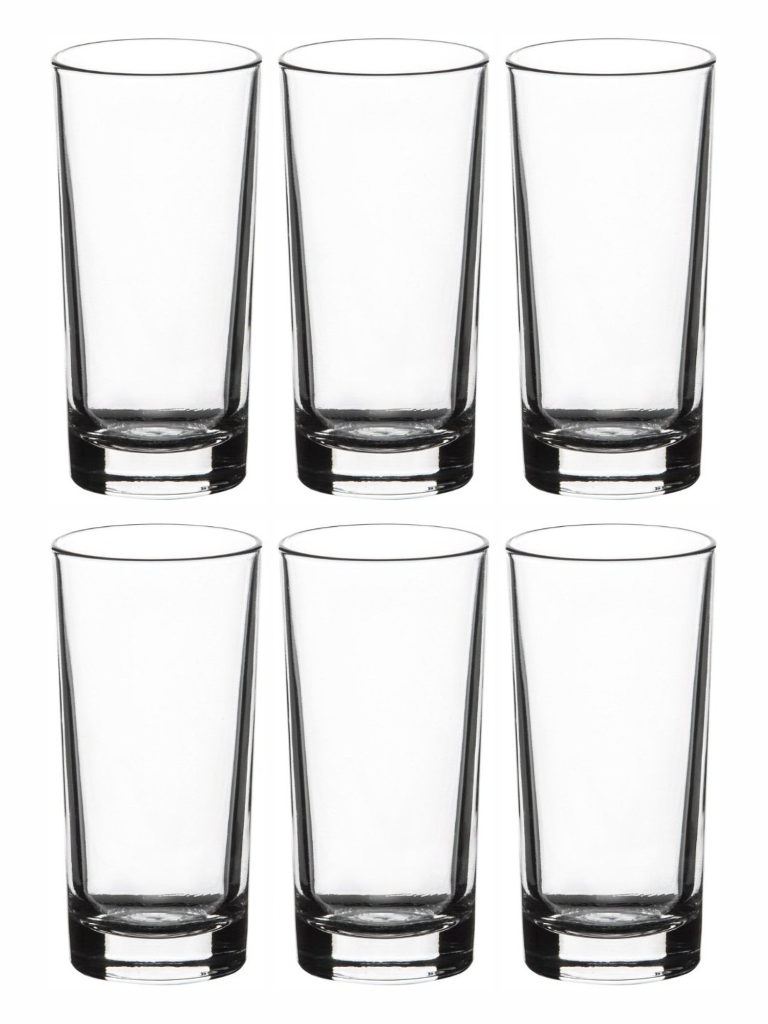 ROXX Transparent Glass Tumbler - Set of 6 (300ml)