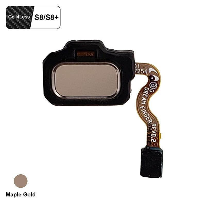 Fingerprint Sensor with Flex Cable Connector Galaxy S8 S8+ Plus Compatible Maple Gold