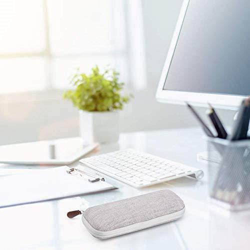 AGPTEK Apple Pencil Case Holder, Premium Leather Carrying Case for Stylus iPad Pro Pen/Pencil, Samsung, Huawei, Apple Pen Accessories, USB Cable, Earphone, Fountain Pen, Gray