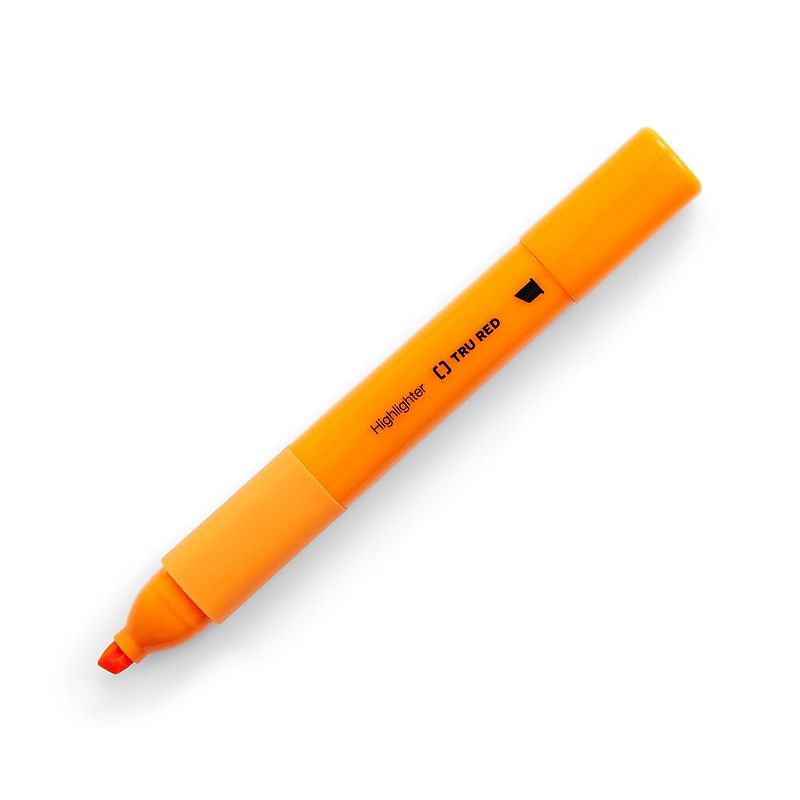 TRU RED Tank Highlighter with Grip Chisel Tip Asst 5/Pack TR54583