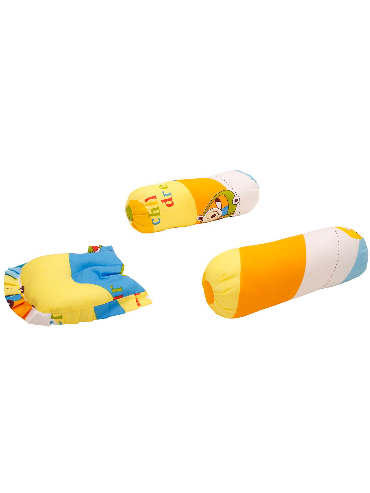 Baby Moo Cruising In My Car Multicolour Mattress Set with Neck Pillow and Bolsters