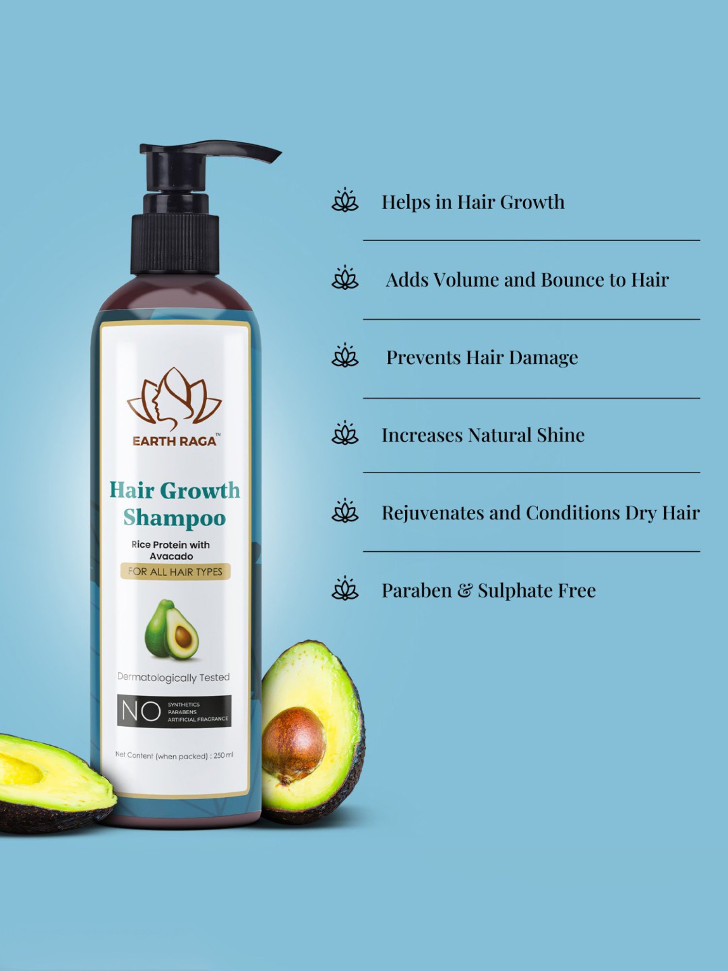Earthraga Hair Growth Shampoo - 250 ml