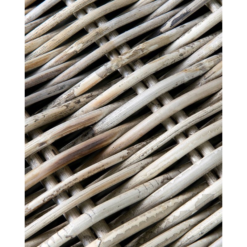 Zinnia Rattan Storage Bench Gray - East at Main