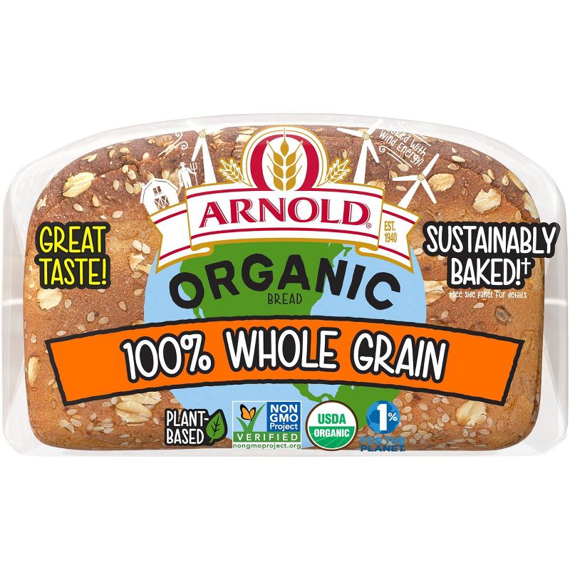 Arnold Organic 100% Whole Grain Sandwich Bread - 11oz