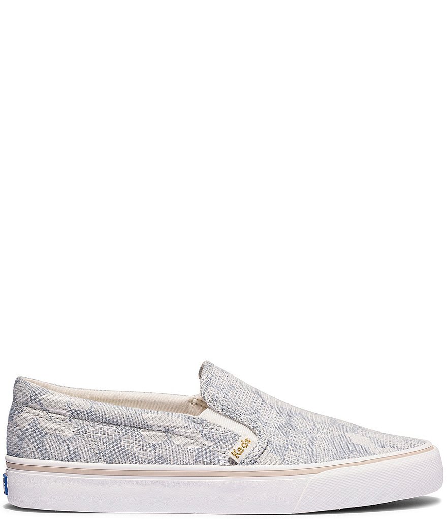Keds Jump Kick Leopard Chambray Slip-On Sneakers