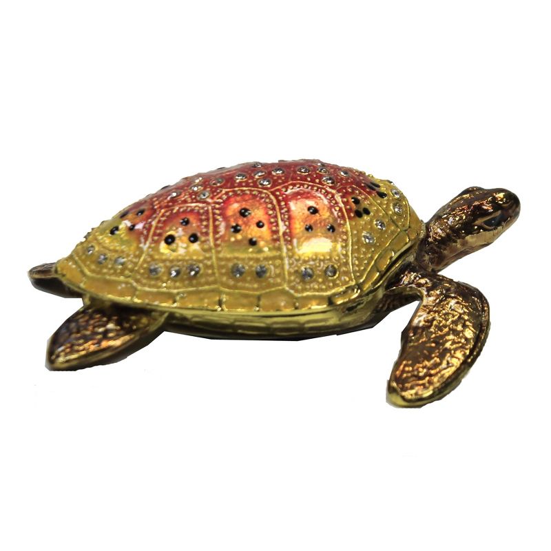 Hinged Trinket Box 0.75" Sea Turtle Box Magnetic Ocean  -  Decorative Figurines