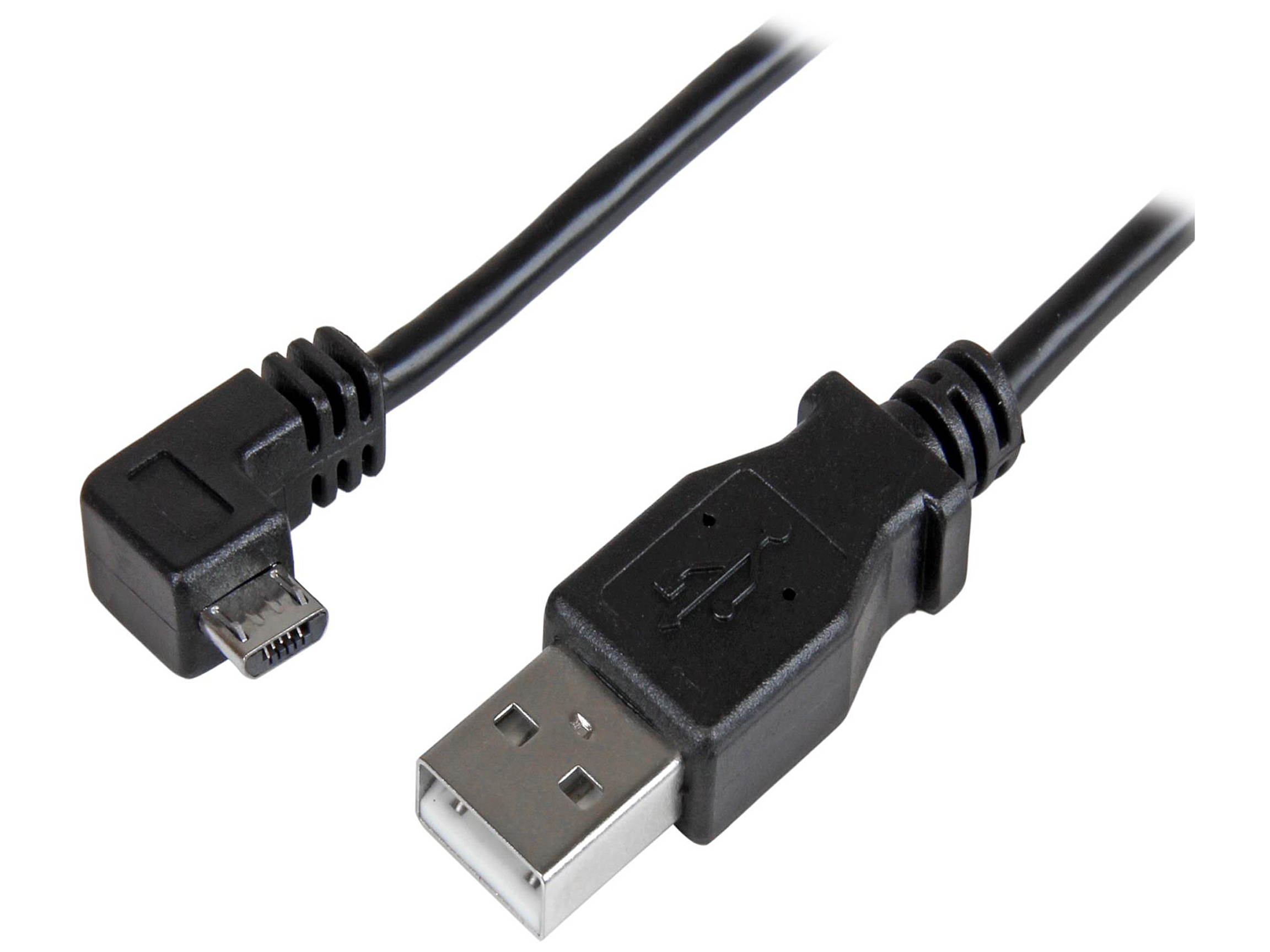 StarTech.com USBAUB2MLA Micro-USB Charge-and-Sync Cable M/M - Left-Angle Micro-USB - 24 AWG