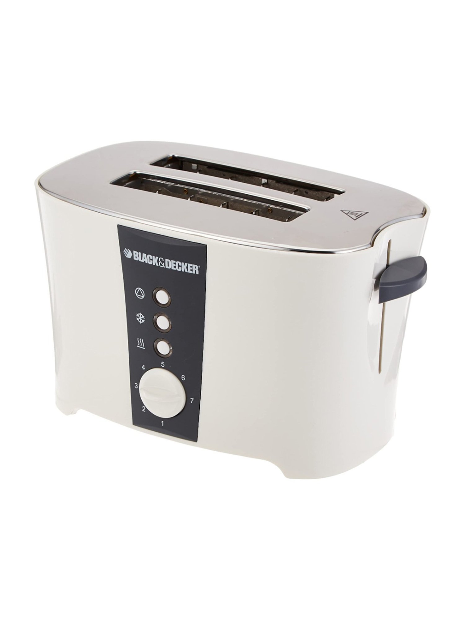 Black+Decker ET122 Toaster 800W with Browning Control 7 levels (White)