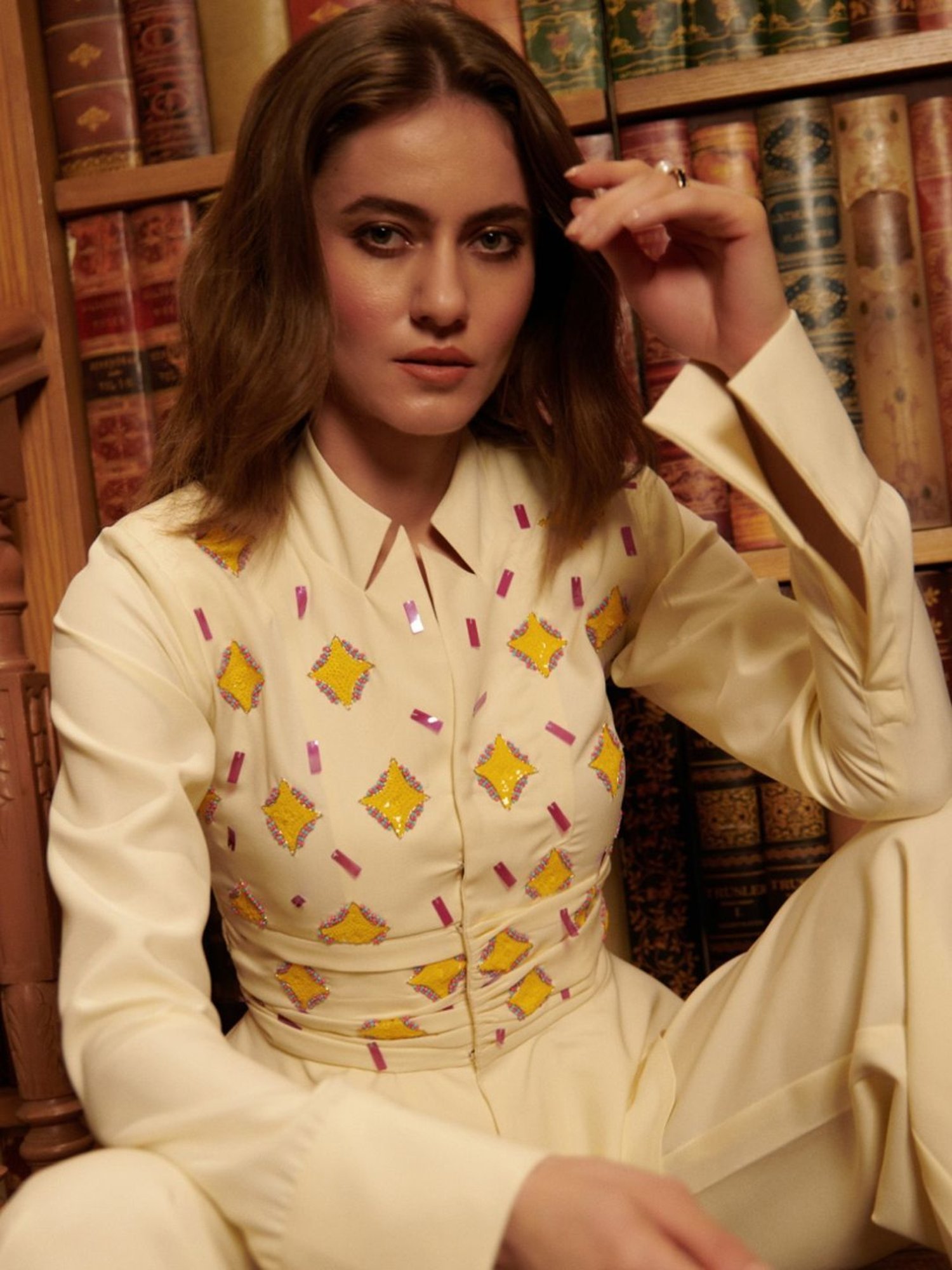 Cin Cin White Audace Party Edit Agnise Jacket With Pant