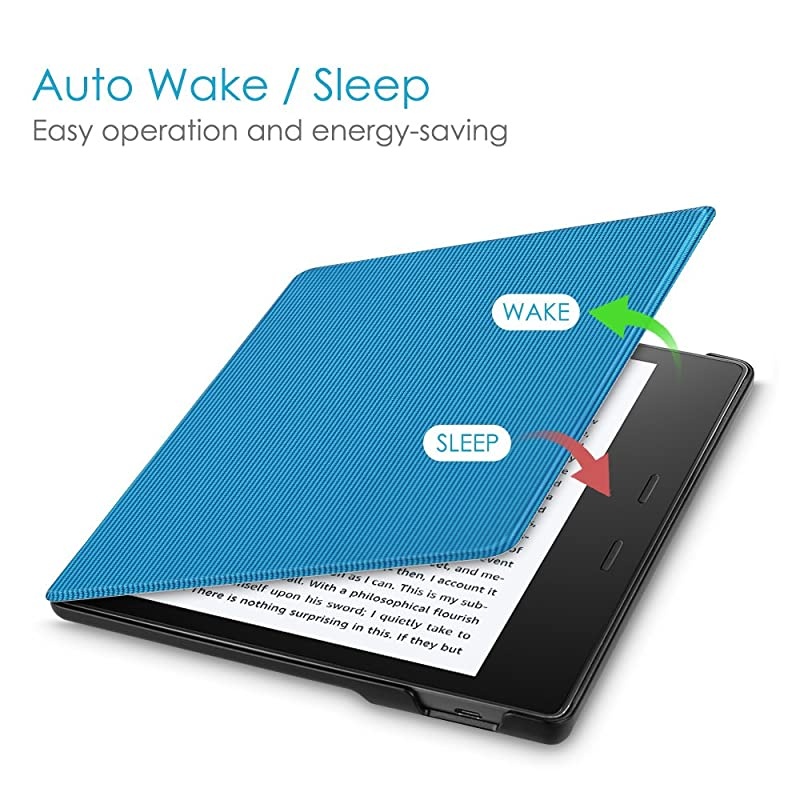 Slim Case for Kindle Oasis (Previous 9th Gen, 2017 Release) - [Sleek Shield Series] Lightweight Cover with Auto Wake/Sleep (Not Fit All-New Kindle Oasis 10th Gen 2019), Dragon Skin Blue