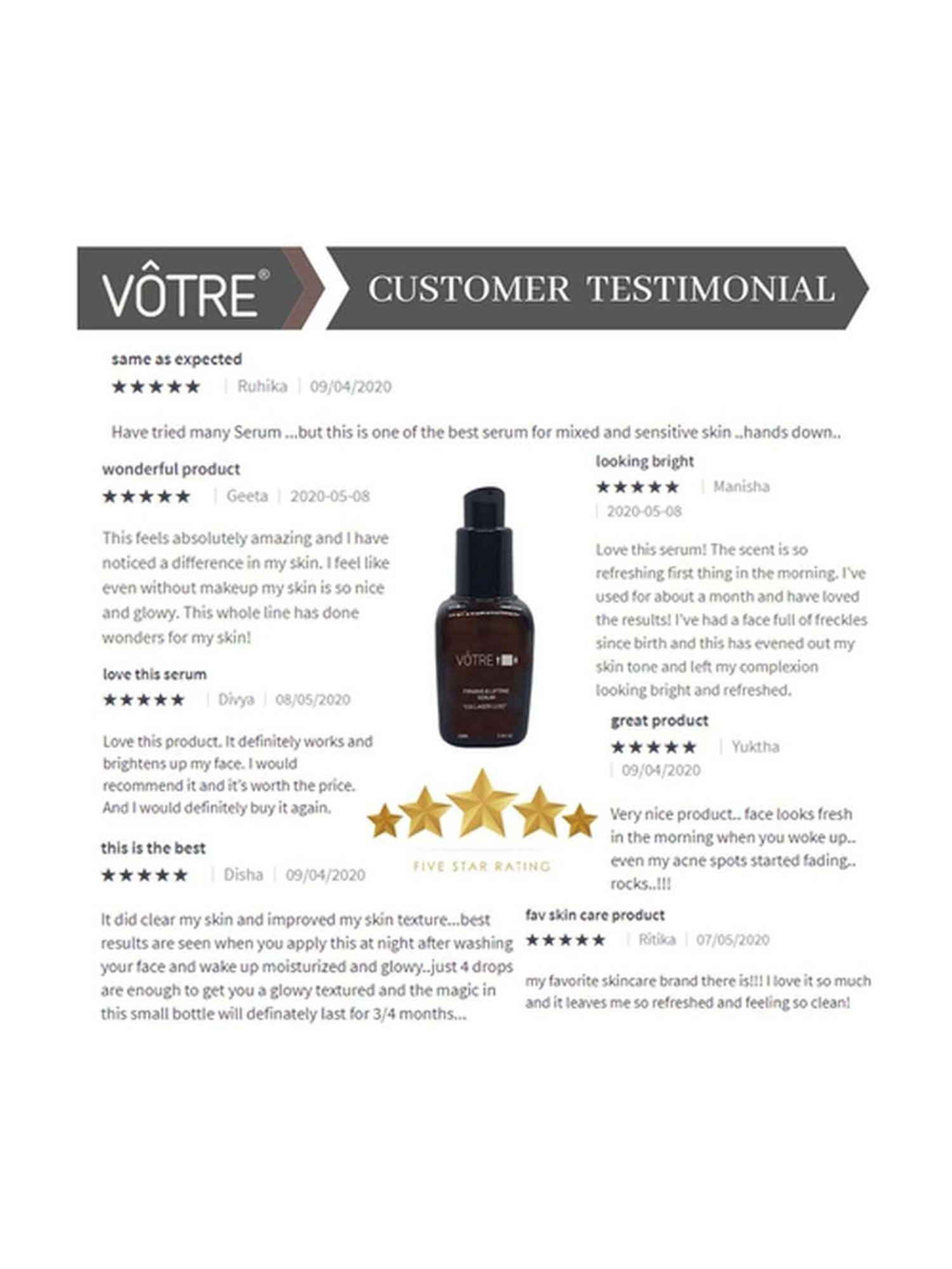 Votre Firming & Lifting Serum With Pro Biotics - 25 ml