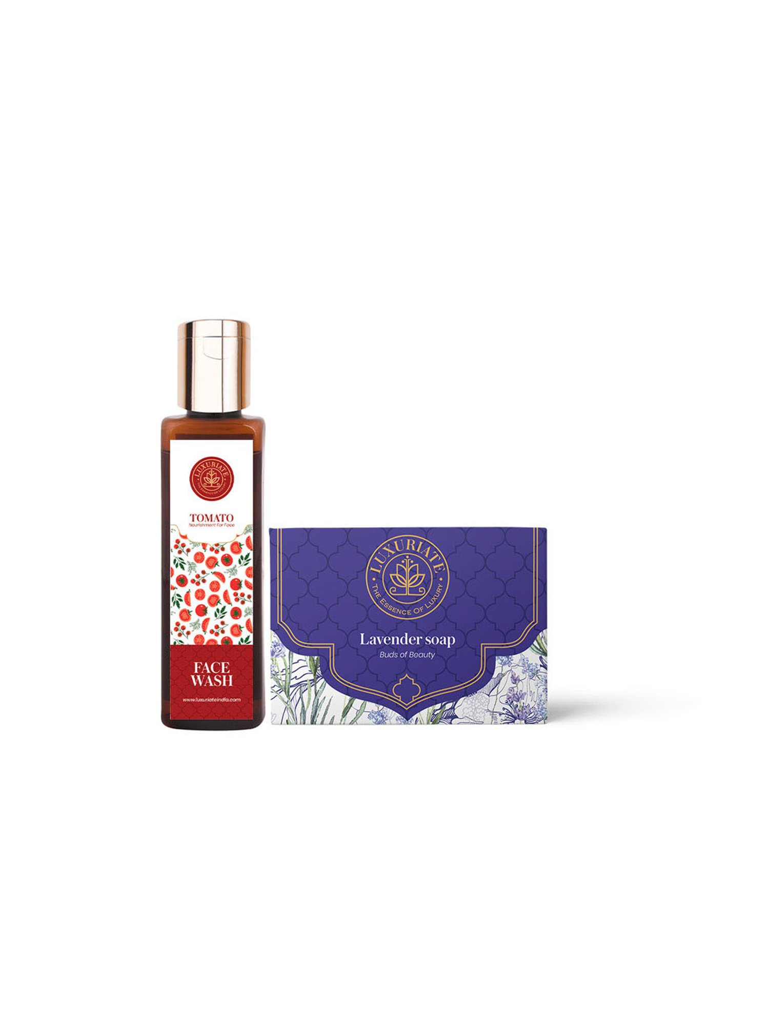 Luxuriate Lavender Soap and Tomato Face Wash Cleanser Combo