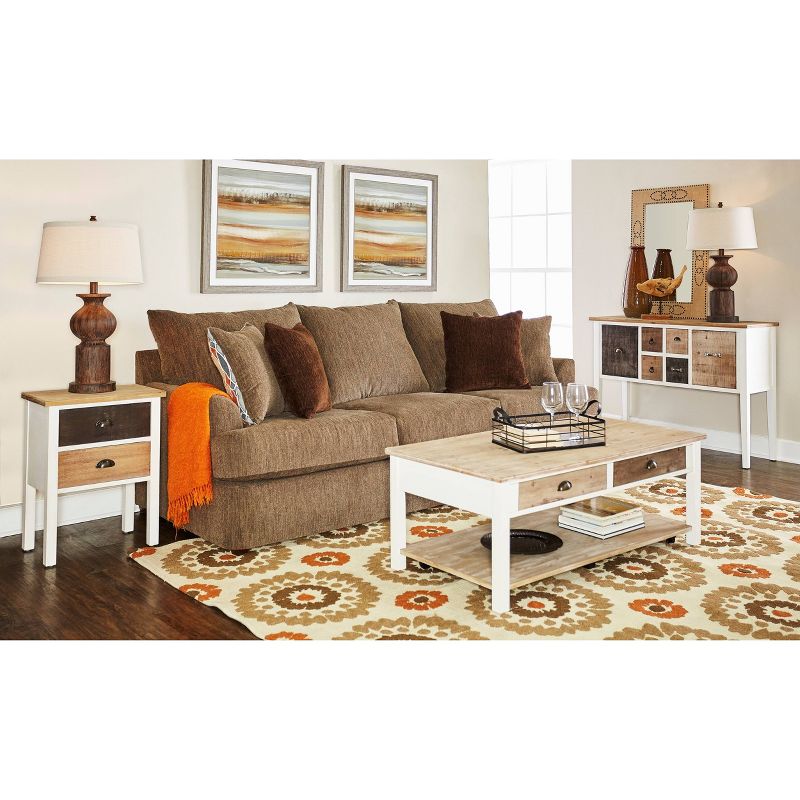 8' x 10' Le Soleil Outdoor Rug Ivory/Terracotta - Linon