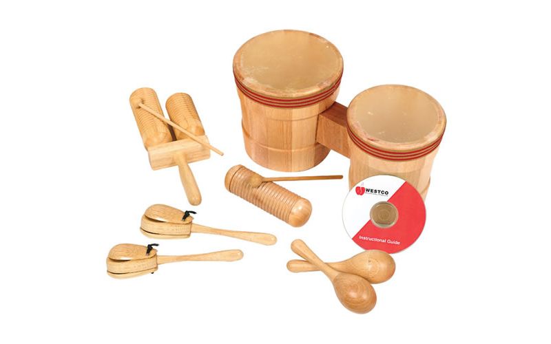Westco Jr. Latin American Wooden Rhythm Instruments Kit