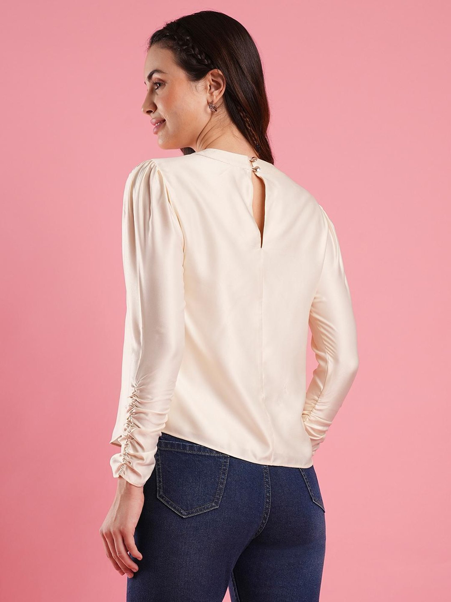 Globus White Regular Fit Top